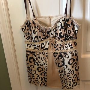 Nanette Lepore Silk Strappy Shirt Size 10 Lined